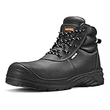 NINGO Steel Toe Work Boots for Men, Non Slip & Puncture...