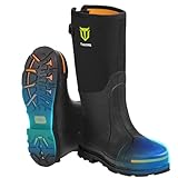 TIDEWE Rubber Work Boot for Men with Steel Toe & Shank,...