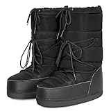 QLR Womens Winter Snow Boots Mid Calf Anti-Slip Boots...