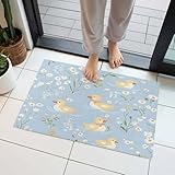 Door Mat, Cartoon Cute Duck Flower Front Door Mat...