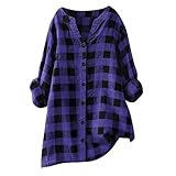 Long Sleeve Workout Tops for Women Buffalo Plaid Shirt...