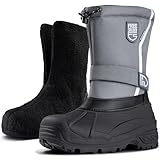 FREE SOLDIER Mens Snow Boots Insulated Waterproof...