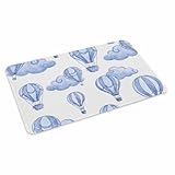 Purple Blue Hot Air Balloon Door Mat Indoor Outdoor...
