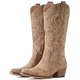 IUV Cowboy Boots For Women Western Cowgirl Boots Mid...