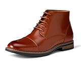 Amazon Essentials Men's Cap Toe Ankle Dress Boots, Dark...