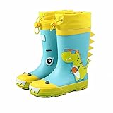 Boys Girls Mid Calf Rain Boots Kids Waterproof Mud...