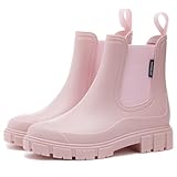 WOWSTICK Women’s Ankle Rain Boots Waterproof...