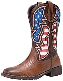 Jousen Cowboy Boots for Men Western Boot Side Zipper...