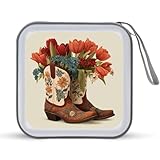 zxxpensy Vintage Cowboy Boots with Flowers Tulips...
