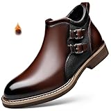 Zentavi Classic Genuine Leather Chelsea Boots - Buckle...