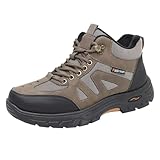 Men's Outdoor High-Top Non-Slip Hiking Boots Leather...