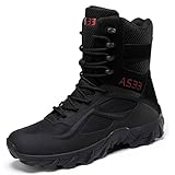 Men's Black Tactical Boots Waterproof High Top Jungle...