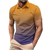 Men’s Casual Button T Shirt, Short Sleeve Collared...