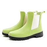 Fubotao Women’s Short Rain Boots Waterproof Chelsea...