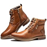 Arkbird Mens Casual Boots Genuine Leather Motorcycle...