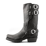7L SIETE LEGUAS - Men's Leather Biker Boot Track Sole...