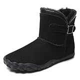 BASANYAO Unisex Barefoot Snow Boots, Genuine Suede...