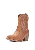 IXU Cowboy Boots for Women Ankle Cowgirl Booties Wide...