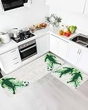 Football Match Kitchen Rugs Set of 2 Soccer Sport...