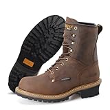 Carolina Elm Logger 8' Steel Toe Boots - Waterproof...