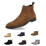 ZPLMIDE Men's Classic Chelsea Boots, Low Heel Classic...