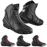 SAGA MOTO Men’s Motorcycle Boots – Waterproof...