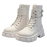Silanway Women's Combat Boots Platform Chunky Lug Sole...