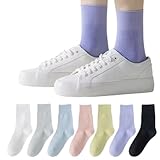 SHIFANTREE Women's Crew Socks Morandi Neutral Tones...