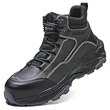 DINGGU Steel Toe Boots for Men Comfortable Work Boots...