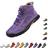 Men's Wide Leather Boots Comfortable Handmade Hiking...