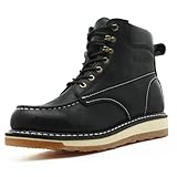 SAFETY LOONG Moc Toe Boots for Men Soft Toe Comfortable...