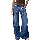 Wide Leg Jeans for Women Trendy High Waisted Stretchy...