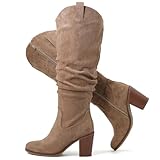 Luoika Women's Extra Wide Calf Cowboy Knee High Boots,...