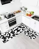 Xibuciein Farmhouse Kitchen Rugs Set of 2 Farm Dairy...