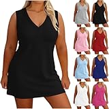 Plus Size Dress for Women Loose Fit Casual V Neck Tank...