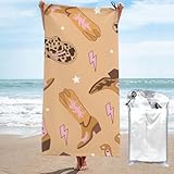 Hwxzupm Retro Cowgirl Boots Hat Pattern Microfiber...