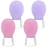 Sibba 4Pcs Glass Cupping Device, Silicone Vacuum...