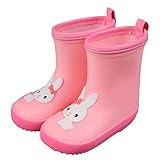 Toddler Girls Bunny Rain Boots Kids Cute Waterproof...