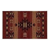 Evlaschin Southwestern Bath Rug Vintage Rusty Red...