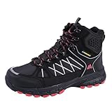 Queday Black Waterproof Hiking Boots Mens Lightweight...