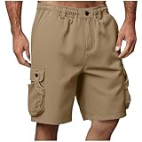 Mrmaere Elastic Waist Cargo Shorts for Men Summer...