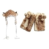 Deer Leg Warmers,Women's Brown Faux Fur Deer Leg...