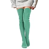 Buauty Women's Cable Knitted Boot Socks Extra Long...