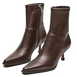 SOVANYOU Women's Kitten Heel Booties Dressy Pointed Toe...