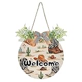 WELLDAY Wester Cowboy Boots Welcome Sign for Front Door...