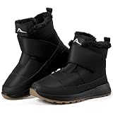 Larwen Women Snow Boots Winter: Black 9 Waterproof Warm...