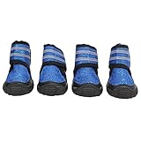 4PCS Pet Shoes Anti - Slip Breathable Dog Shoes with...