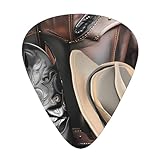 Cowboy Black Hat Western Boots Guitar pick.ABS.12Pack,...