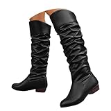 DFGTJURT Slouchy Leather Ankle Boots for Women Flat...