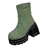 Green Women's Winter Socks Boots Fashionable Casual...
